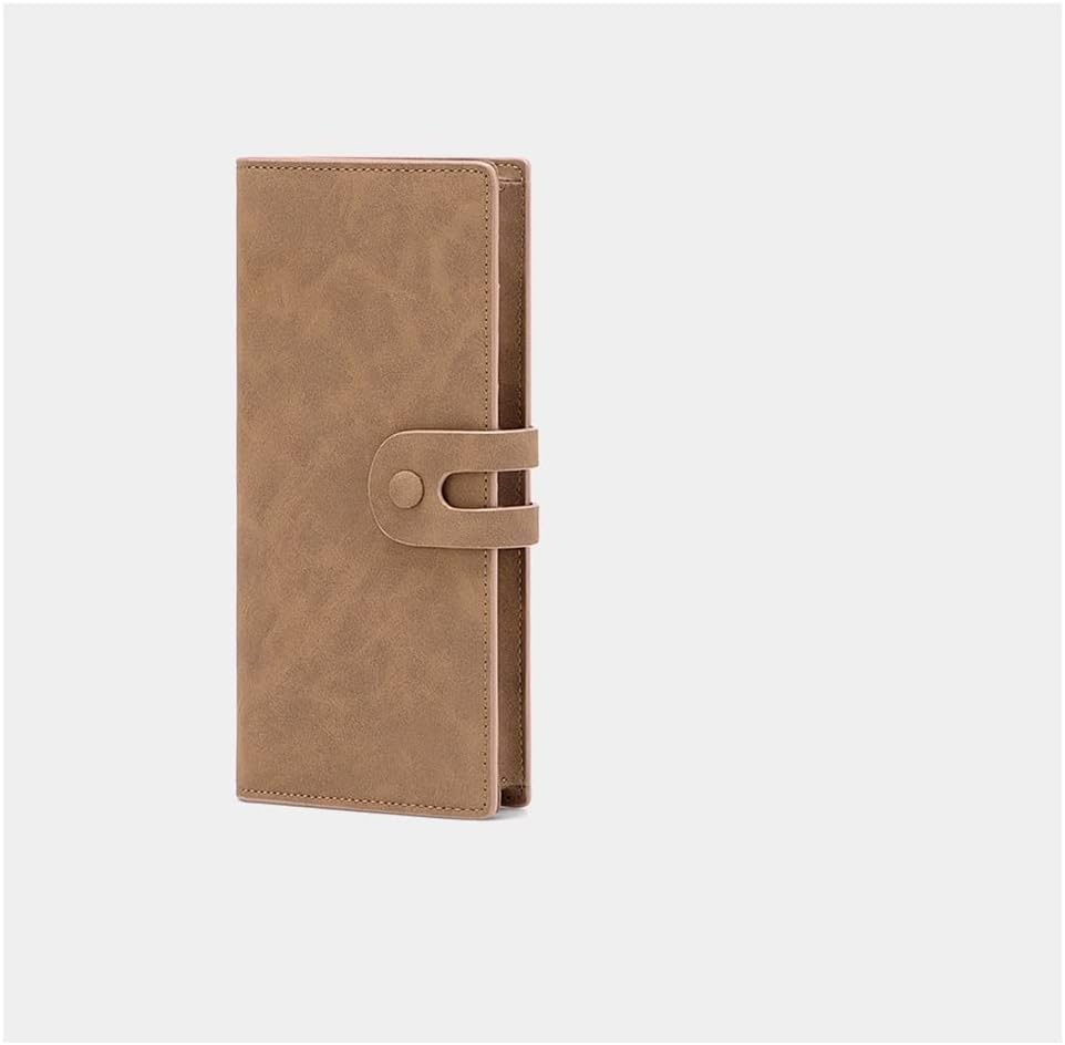 Boyfriend Purse Men's Long Multi-Slot Vintage Leather Money Clip Loose Change Clutch，D-18.3 * 2.3 * 9cm