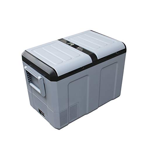 DieffematicBX Minilodówka 52L Lodówka samochodowa, samochód podwójny, sprężarka do drzwi, lodówka/zamrażarka/zamrażarka 12V 24V