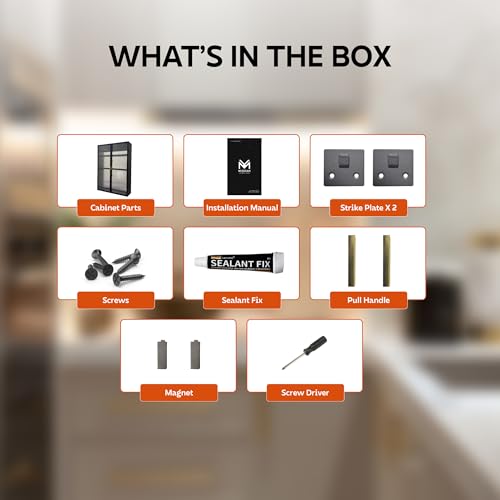Image of Kitchen Storage Cabinet | Modular Wall Mounted Kitchen Cabinet Organiser |3 Layer, Space Saving Carbon Steel Shelf, White, 50 cm, Pack of 1