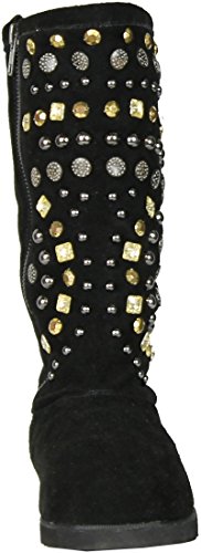 NINA Girls Rubies Boots,Black/Silver,23