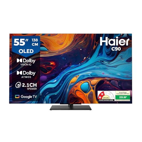 Image of Haier New 139 cm (55) C90E Series 4K Ultra HD Smart OLED Google TV H55C90EUX (Black)