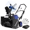 Snow Joe 48V Cordless Snow Blower Kit w/ 2x 4Ah Batteries, Dual-Port Charger & LED Headlight, 18" Clearing Path - Heavy-Duty Winter Blower for Driveways, Patios & Sidewalks, 24V-X2-SB18