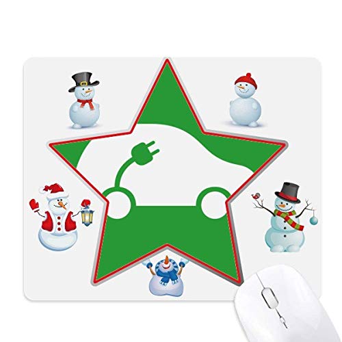 Tapis de souris plug energy vehicles protect environment theme etoile et bonhomme de neige