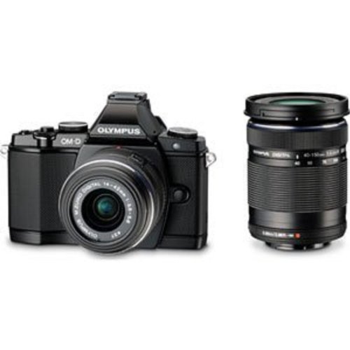 OLYMPUS ミラーレス一眼 OM-D E-M5 ダブルズームキット ブラック 1605万画素 防塵 防滴 OM-D E-M5 DZKIT BLK