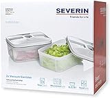 SEVERIN ZB 3620 Vakuumierbehälter Set (Für Vakuumierer, 2 Set 0,75 l)