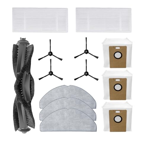 Replacement Parts Accessories for Tapo RV30 Max Plus / RV30 Max / RV20 Max Plus/RV20 Max Robot Vacuum,parts Include 1 Main Brushes 4 Side Brushes 3 Mop Pads 3 Filters 3 Dust Bags Attachments