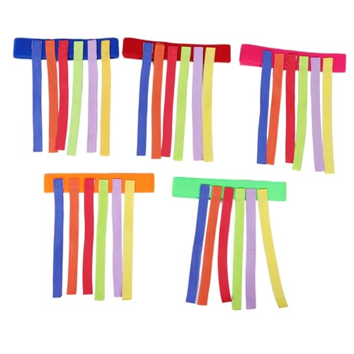 CLISPEED 5piezas Juguetes Sensory para Exterior Cinturones Captura De Colores para Niño Niña De Coordinación y Trabajo Equipo para Jardín y Parque Infantil