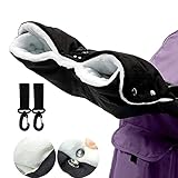 【Conveniencia de uso】Este guantes de silla de paseo es fácil de poner y quitar gracias al cierre de hebilla, conéctelo de forma segura a cualquier cochecito con las lengüetas a presión, lo que le permite poner y quitar las manos fácil y rápidamente cuando sea necesario.