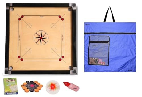 Image of Volatility Carrom Board with Coin Powder Striker (32 inch with Cover Gold VT-01)