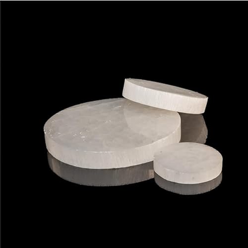 LANDSTER Selenit piastra di ricarica disco di ricarica cristallo piastra di ricarica selenite piatto selenite piastra rotonda guarigione gemma pulizia decorazione casa decorazione 14 cm