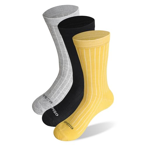 Image of Unisex Pure Cotton Combed Regular Fit Ribbed Crew Socks | Soft Breathable Socks for Men and Women | Ideal for Office Wear, Casual Outfits & Daily Use