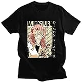 Men Women T-Shirt Kimetsu No Yaiba Kanroji Mitsuri Ulzzang Fashion T-Shirts Vintage Summer O-Neck Casual Tops Tee Black