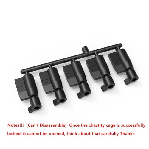 Image of 5 Pcs Chastity Cage Accessories Key Lock, Male Chastity Devices Disposable Plastic Permanent Invisible Lock Keys Set for Travel One-time Key Kit, for Nylon Penis Cage Bondage Gear & Accessorie
