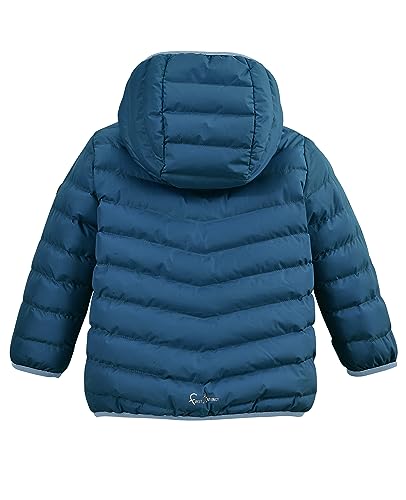 first instinct by killtec Unisex Fios 61 Mns Qltd Jckt Steppjacke Mit Kapuze/Jacke In Daunenoptik, Blau, 122-128 EU
