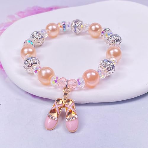 Image of Dance Recital Gifts for Girls - Dance Ballerina Bracelet for Dance Lover Team Ballet Ballerina Gift Dancing School Competition Gifts