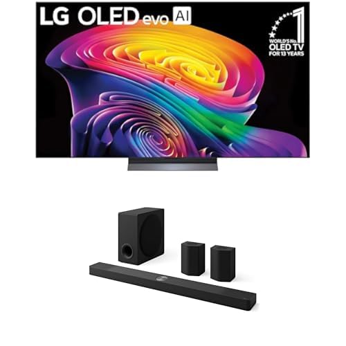 LG 65-Inch Class OLED evo C6 4K Smart TV (OLED65C6PUA, 2026) Bundle S95AR 9.1.5-Ch Soundbar, Dolby Atmos, Dolby Vision, Wow Orchestra, Wireless Subwoofer, AI Room Calibration, TV Synergy