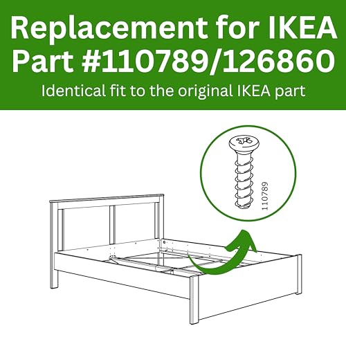 Bettrahmen-Schraube (kompatibel mit IKEA Teilenummer #110789/126860) (10 Stück)