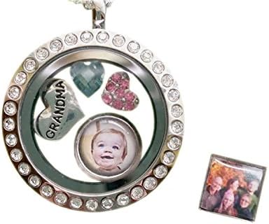 Floating Charm Locket Photo Bracelet with 1 Round/Square Floating Photo Charm / Magnetic Locket / Gift For Her