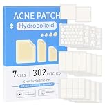 302 PCS Pimple Patches 7 Sizes Large Acne Patches Big Hydrocolloid Bandages Spot Treatment Stickers Acne Dressing for Face Body Chest Back