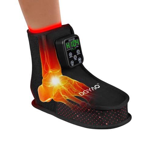 TUOYR Cordless Red Light Therapy for Foot Feet Pain Relief 6000mAh Portable Cordless Near Infrared Light Therapy Ankle Devices Wearable Shose for Feet Muscle Relax Treatment Pad
