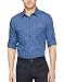 Calvin Klein Men's Medium Plaid Voile Roll-Sleeve Woven Shirt