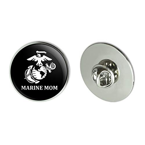 Marine Mom USMC White Logo on Black Officially Licensed Metal 1.1