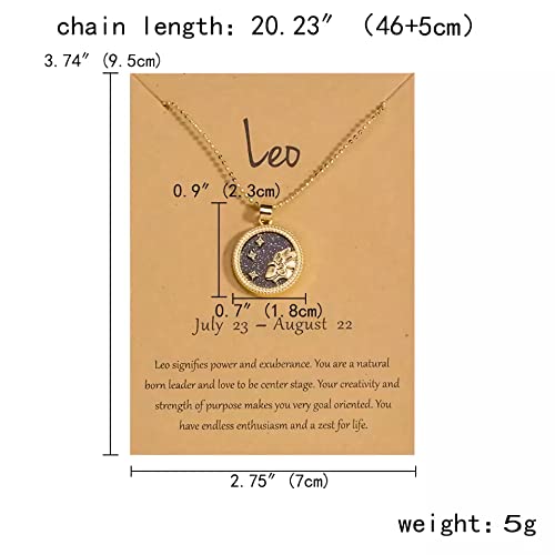 Gold Star Sign Coin Charm Pendant Chain Necklace – Day – Libra (23rd September - 23rd October) - Zodiac Constellation Horoscope Celestial Astrology Jewellery - Women Men Gift - Image 5