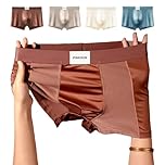 CIC SHOW 4 Pack Men's Satin Boxer Shorts for Men - Ultra Breathable & Smooth Fabric with Cooling Mesh Side Panels, Comfortable Elastic Waistband for All-Day Wear L
