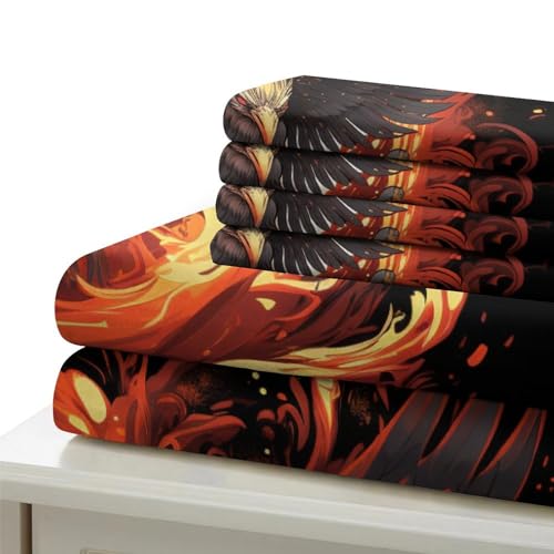 Housse de couette Aigle 3D microfibre anti-plis et facile d'entretien