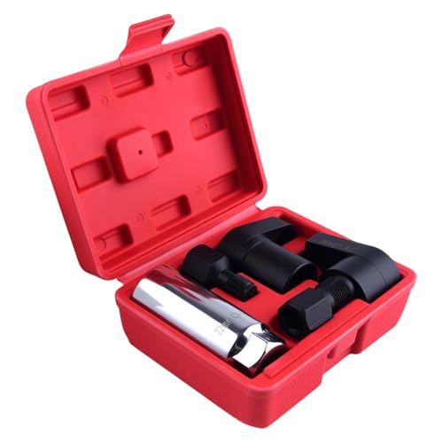 LEONTOOL 5PCS O2 Oxygen Sensor Socket Thread Chaser Set, 3/8