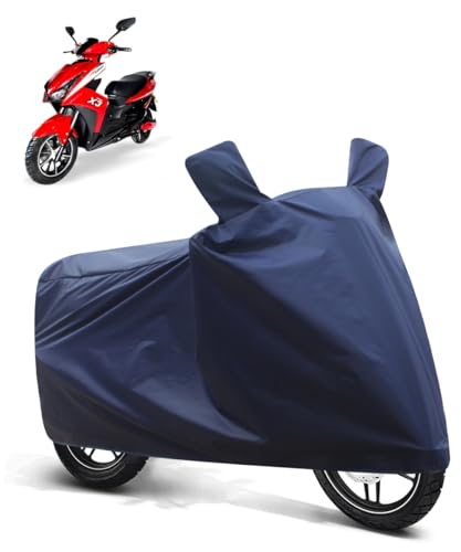 Image of FABTEC Two Wheeler Bike Cover Compatible with BattRE Electric Loev (Blue)