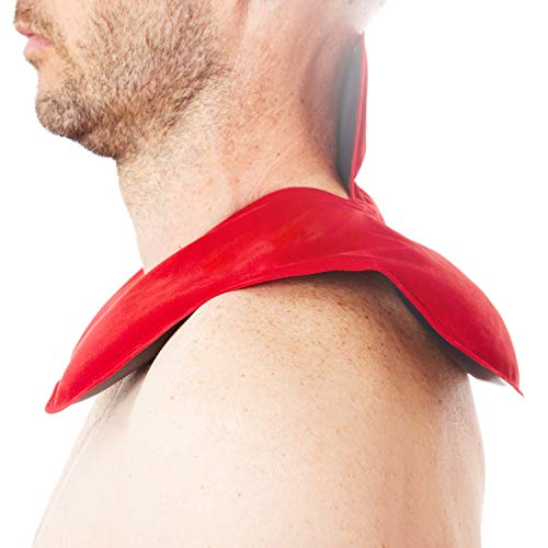 Faimex extra grosses Wärmekissen für den Nacken Kissen zur Auflage mit schwarzem Naturmoor Nackenkissen Rückenkissen Schulterkissen in rot Wärmekissen Natur Moor flexibles Schulter pad - Image 7