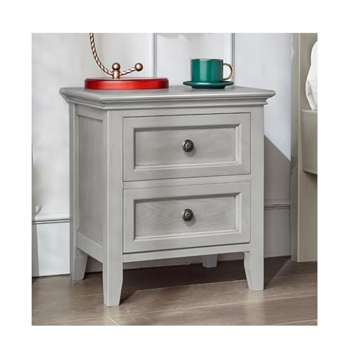 Table de chevet grise au design moderne et solution de rangement polyvalente - 2