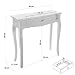 Versa Cagliari Schmales Möbelstück für den Eingangsbereich oder Flur, Moderner Konsolentisch, mit 1 Schublade, Maßnahmen (H x L x B) 80 x 30 x 80 cm, Holz, Farbe: Weiß