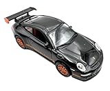 Porsche 911 GT3 RS Modellauto (997) 1:87 - Detailgetreues Sammlermodell I GT-Marketing I Museumskollektion I Schwarz