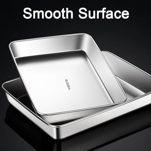 Plat INOX four rectangulaire 36x28x6cm pour pâtisseries - 5