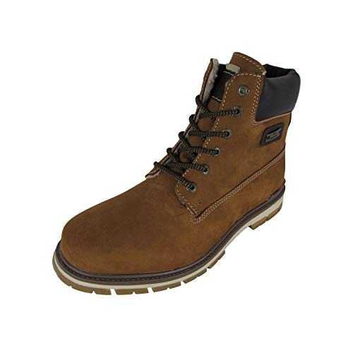 Mens Casual Lace Up Work Boot Shoes, Brown, US 12