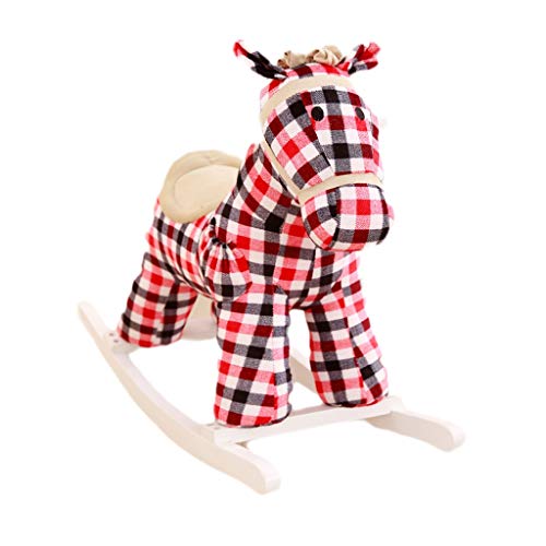 Schaukelpferd QIQIDEDIAN Trojanerpferdeschaukelpferdbabybabyspielzeug mit doppeltem Verwendungszweck musikfestival – Bild 4