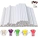 dancepandas Bastoncini Pops 500PCS Stecche Torte 10cm Bastoncini Lecca Lecca Papier Lollipop Sticks per Lecca-Lecca, Mele Caramelle, Ventose (Rosso Giallo Viola Bianco Verde)