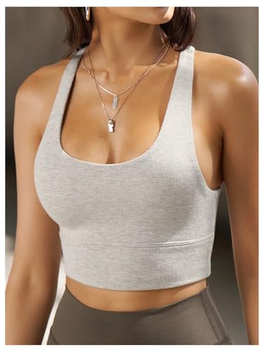 Verdusa Women's Summer Basic Crop Tank Top Slim Fit Racer Back Y2k Going Out Tops3