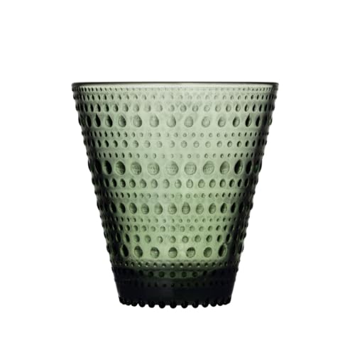 Iittala Kastehelmi Trinkgläser 2er Set Spülmaschinenfest in der Farbe Pinie Grün, 300ml, 1070591