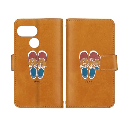 anve Android One (S6) 対応 ケース 手帳型 スマートフォン カバー カード収納付き 花柄 ハート 猫 くま アニマル スタンド付き ストラップホール 全面保護 カッコいい エスシックス用 (P(シューズ)) best 02