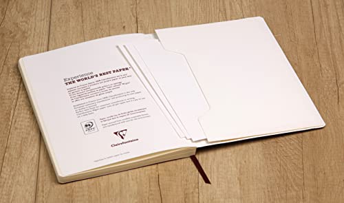 Clairefontaine 794464C Collection Age Bag Stitched MyEssential Elastic Notebook Blue, B5 19x25cm, 192 Numbered Lined Pages - Image 4