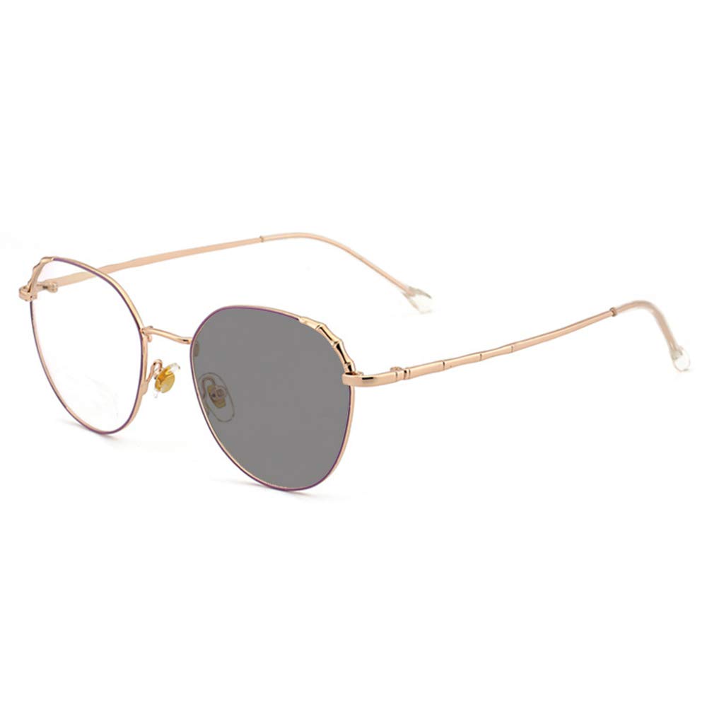 Anteojos Multifocales Progresivos Anteojos De Lectura para Damas Lejano Y Cercano Uso Dual Gafas De Sol De Transición Fotocromáticas,3-+2.0