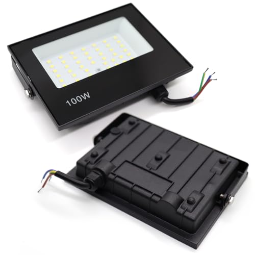 Kit 5 Refletor Led Smd 100w Holofote Bivolt Ip66 Frio