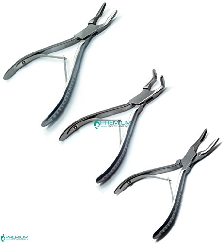 3 Pcs Dental Bone Rongeurs Set Blimenthal 6" Cleveland 6.5" Friedman 5.5" Forcep #TOP5
