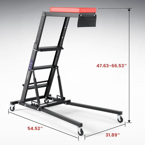 Top Automotive Creeper,Automotive Engine Creeper 42.5"-64.8" 440 LBS Capacity High Topside Creeper, Foldable Car Creeper with 4 Swivel Caster Wheels and Cushions for Garage, Shop, Auto Repair