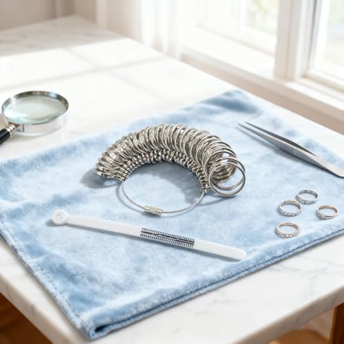 Medidor de anillos de metal duradero con diseño portátil para dimensiones exactas 4