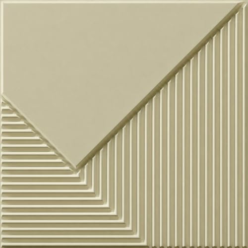 Image of Kayra Decor 3D PVC Wall Panels for Bedroom & Living Room | Plaina Design | White Tail Color | 19.7 x 19.7 Inch | Pack of 18 | 42.48 Sq Ft