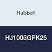 Hubbell HJ1003GPK25 Junior Cord Connector, 0.20" to 0.27" Cable, 1/4", Gray (Pack of 25)